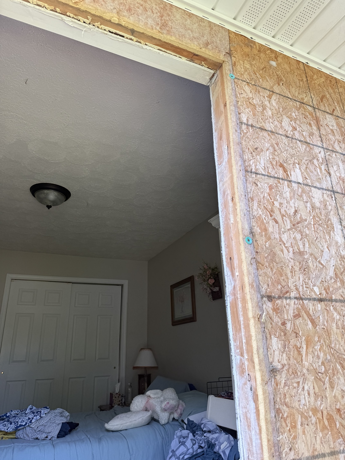 Door frame prepared for installation
